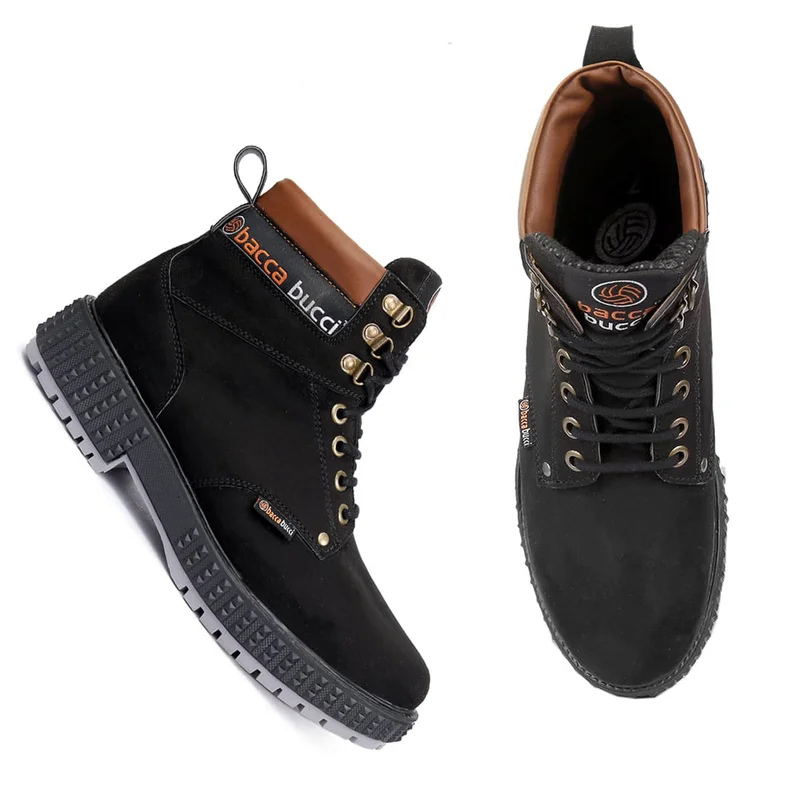 Bacca Bucci Black Scott Boots for Men | Best Price UAE